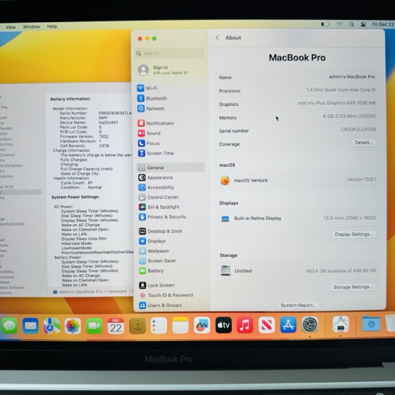 MacBook Pro 13 2020 Space  i5 1.4ghz 8/512